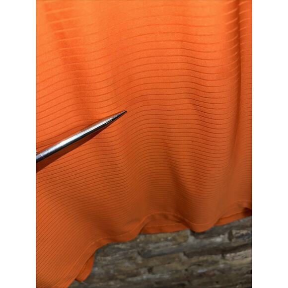 Auburn Tigers Men’s L Orange Divots Performance Polo Shirt Textured Stripe Logo - Picture 8 of 11